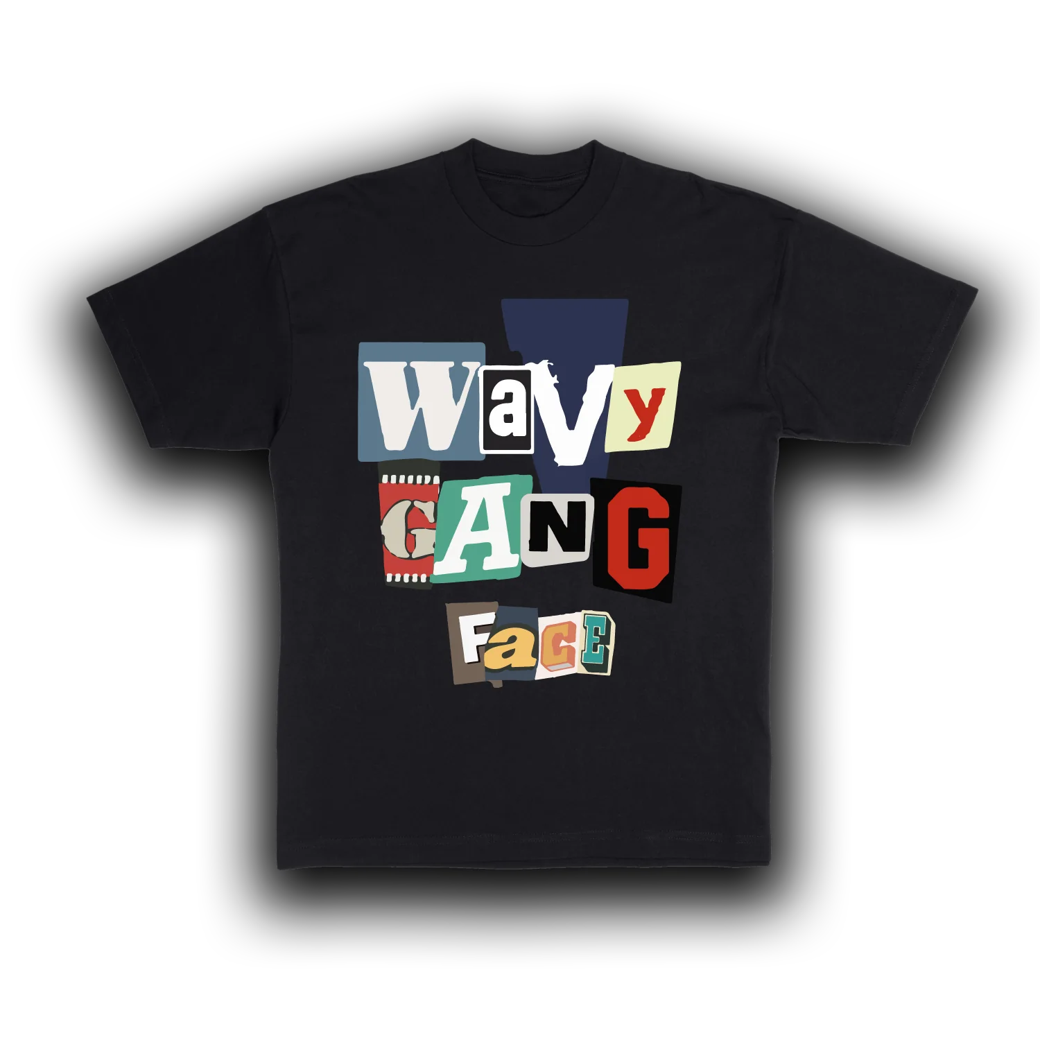 Wavy Gang FACE T-Shirt (Black)