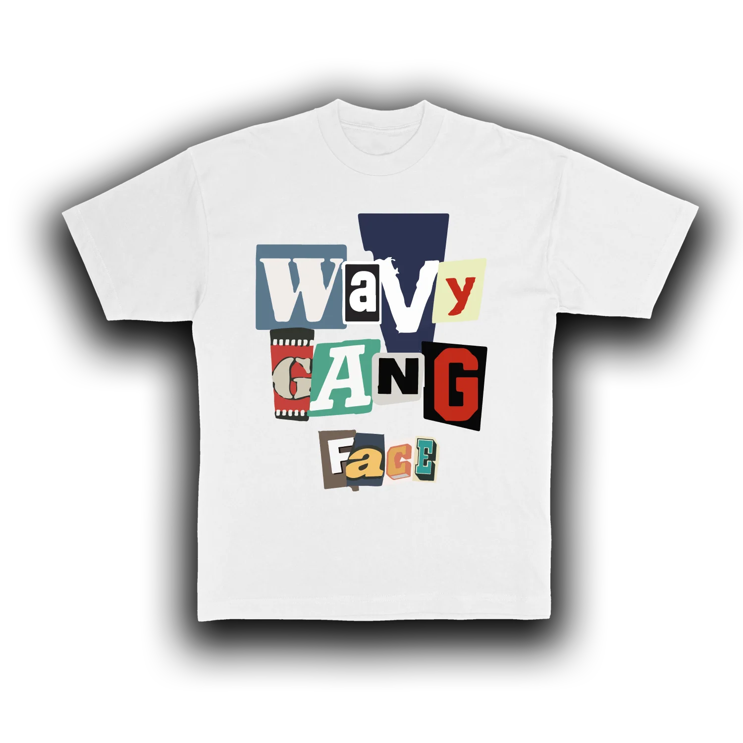 Wavy Gang FACE T-Shirt (White)
