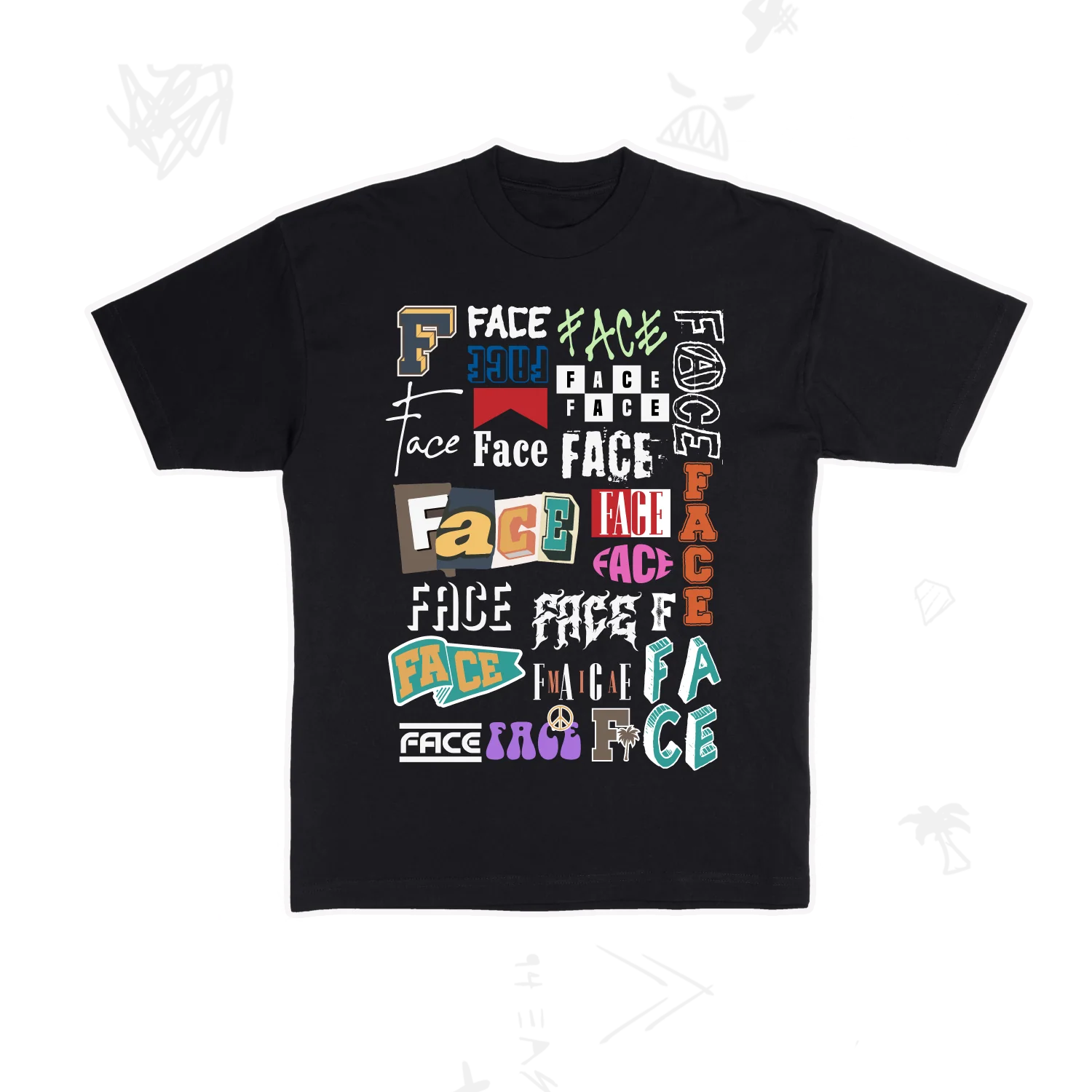 FACE Collage T-Shirt (Black)