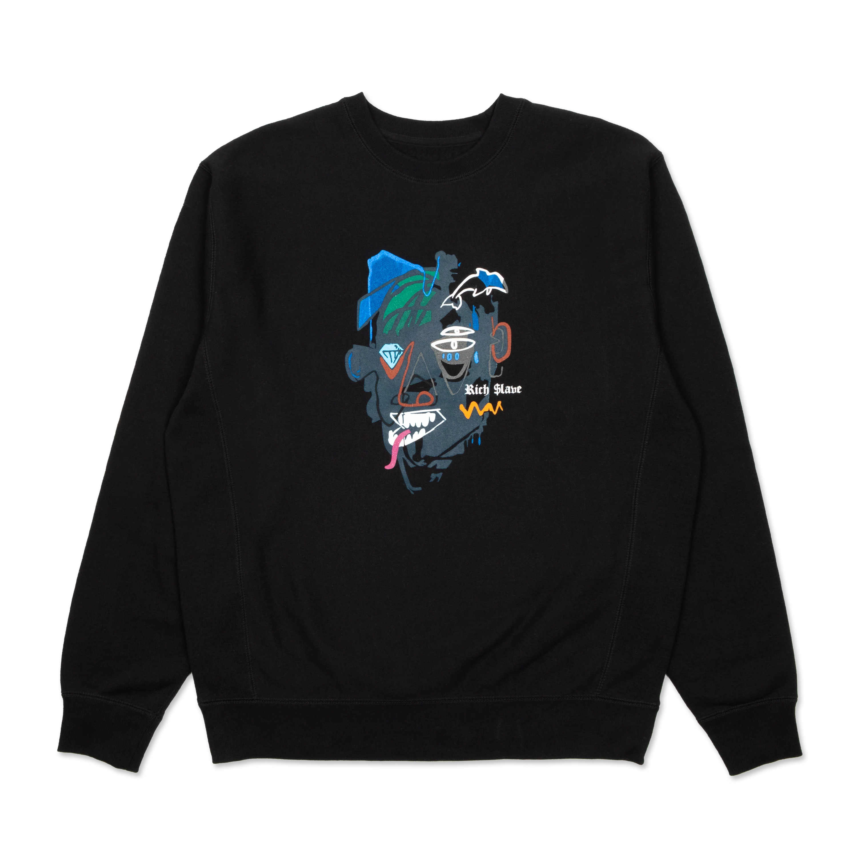RICH SLAVE Black Crewneck