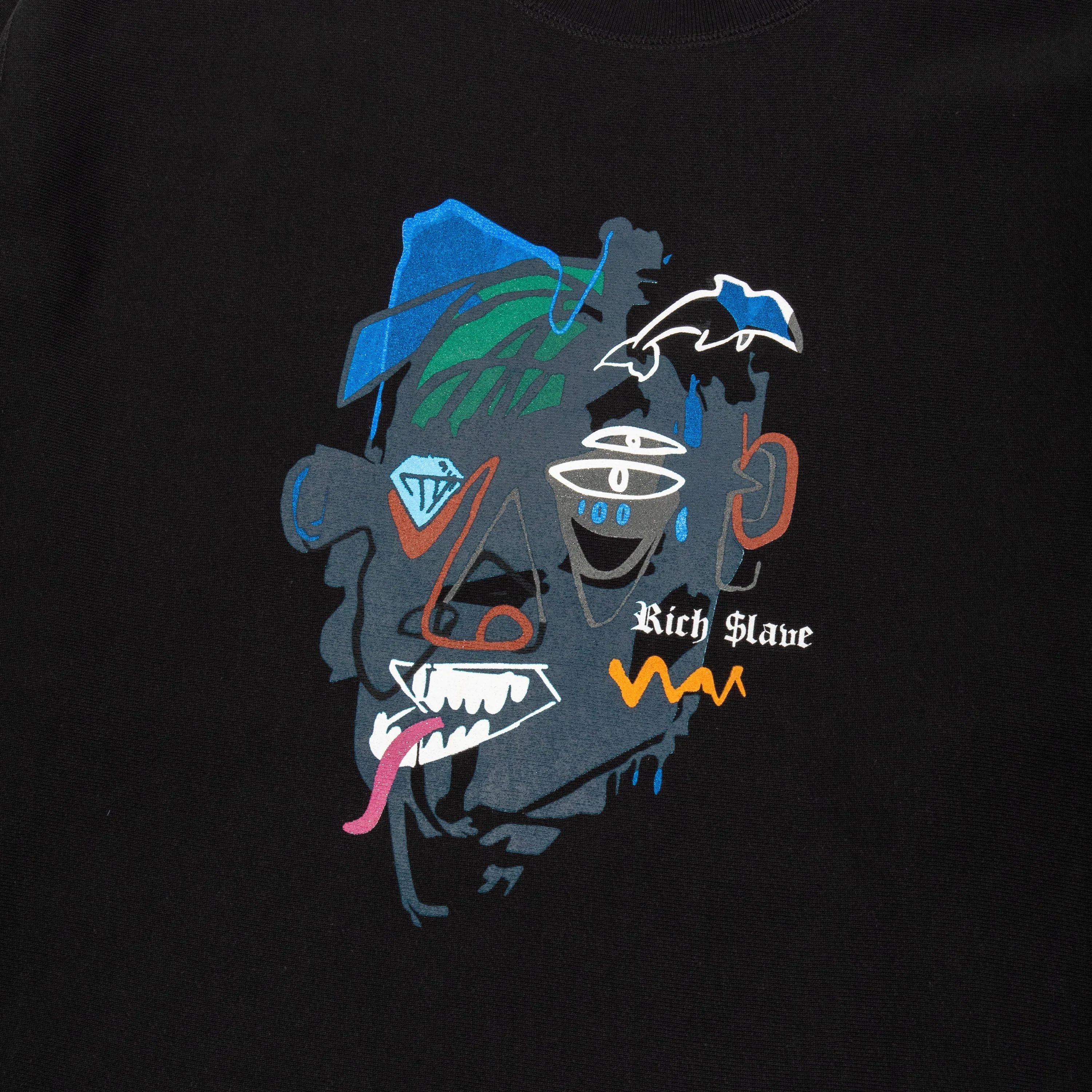 RICH SLAVE Black Crewneck
