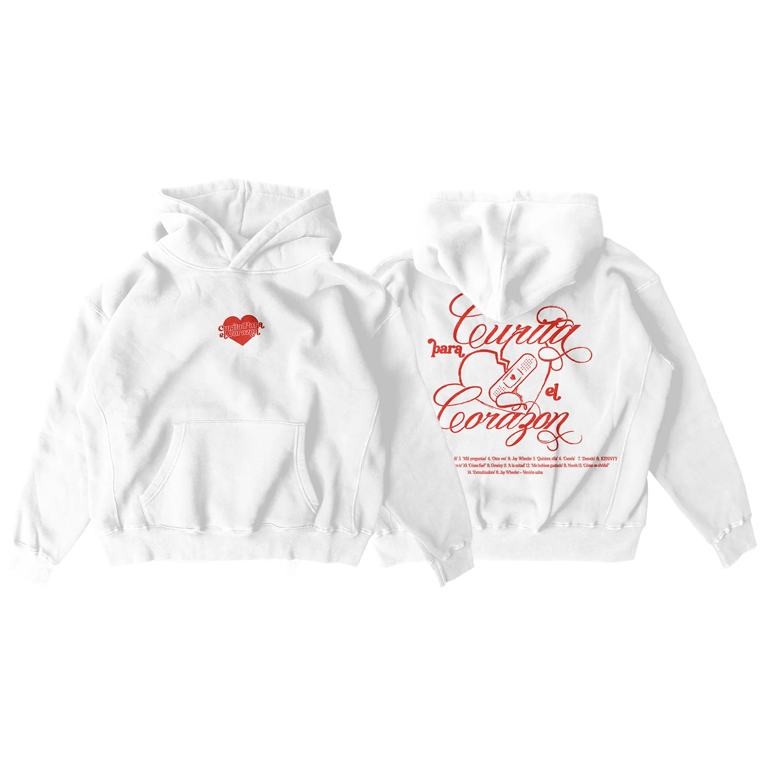Curita Para El Corazon Hoodie (White)