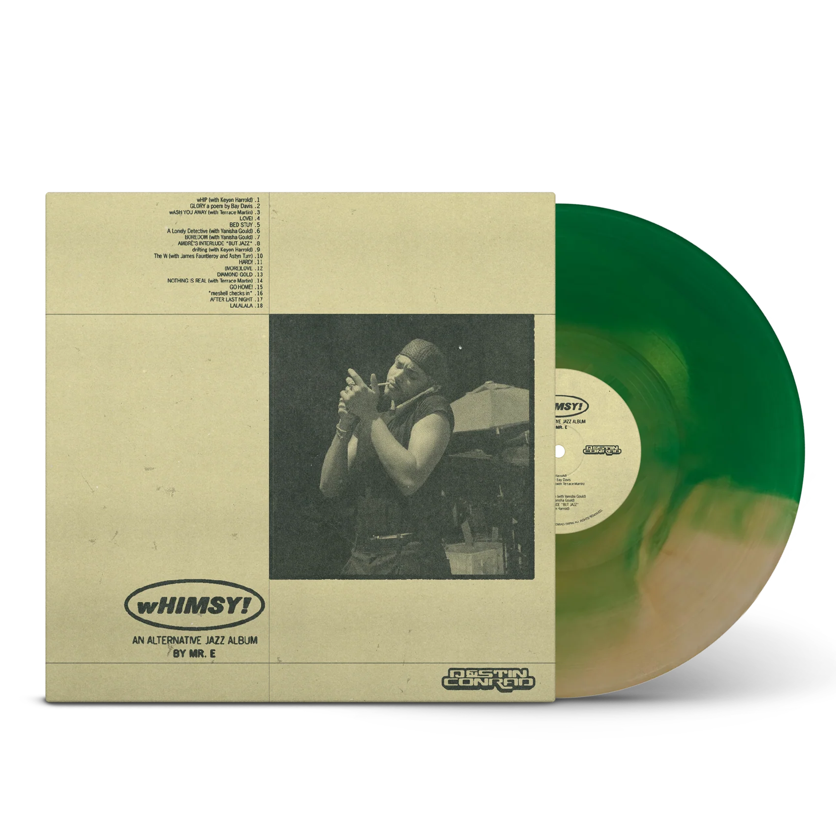 DESTIN CONRAD - wHIMSY! (Transparent Emerald & Gold Nugget A Side B Side Vinyl) 3 DESTIN CONRAD - wHIMSY! (Transparent Emerald & Gold Nugget A Side B Side Vinyl)