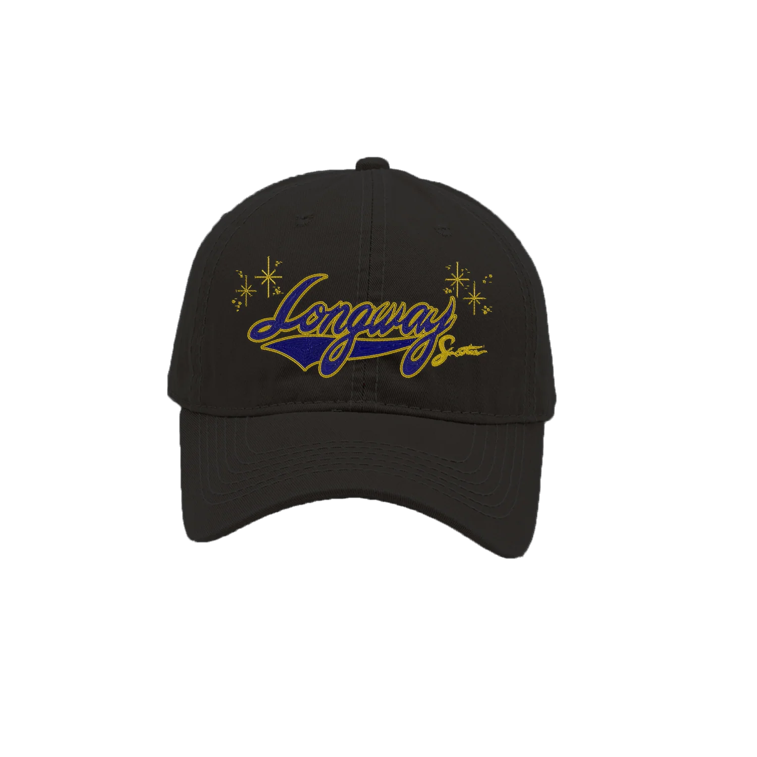 Longway Script Black Dad Hat