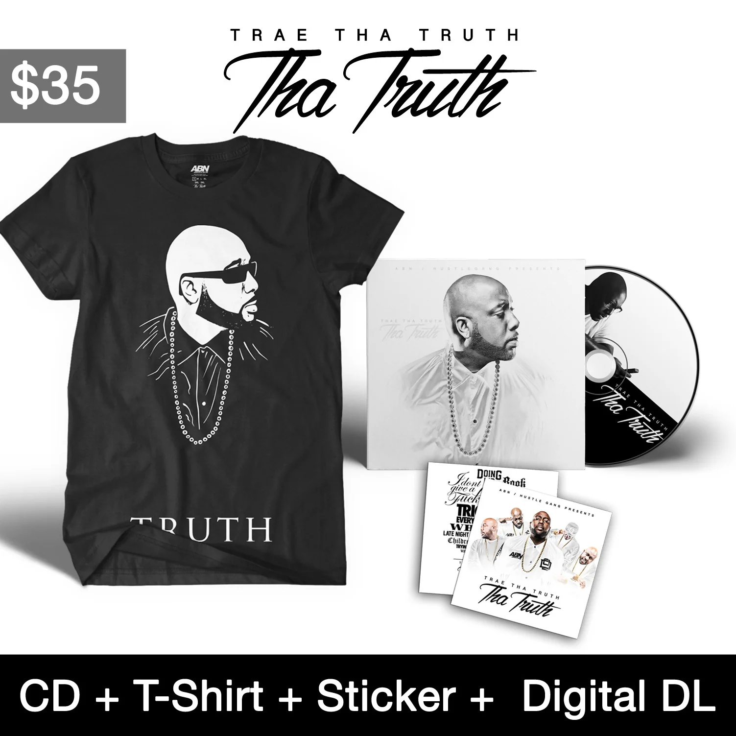 Trae Tha Truth - "Tha Truth" CD + T-Shirt Bundle 2 Trae Tha Truth - "Tha Truth" CD + T-Shirt Bundle