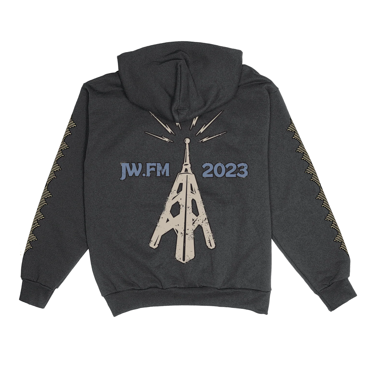 JW.FM Vintage Black Hoodie