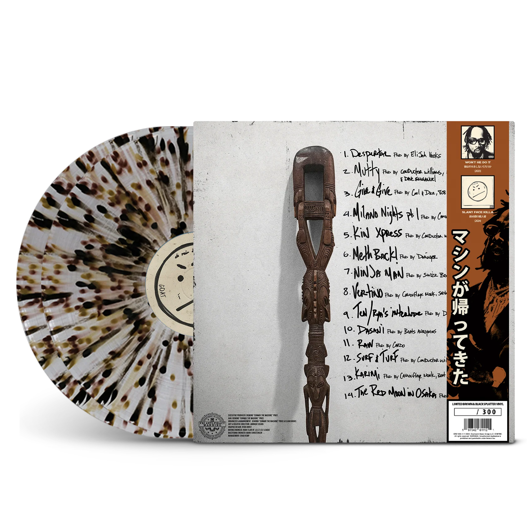 Conway the Machine - Slant Face Killah Vinyl (Brown & Black Splatter Vinyl)