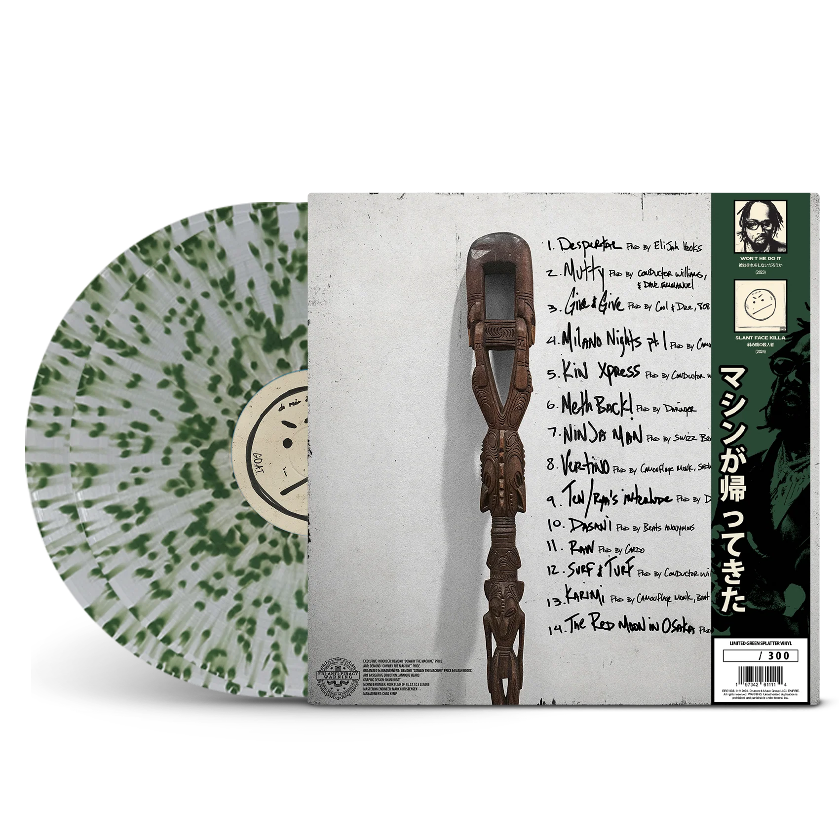 Conway the Machine - Slant Face Killah Vinyl (Green Splatter Vinyl)