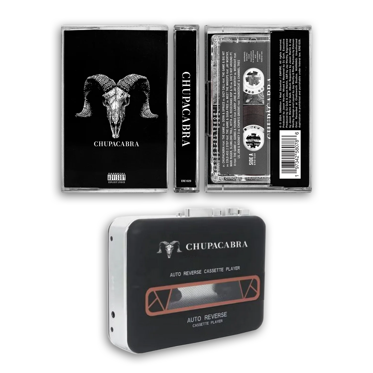 JasonMartin & DJ Quik - CHUPACABRA Cassette Fan Pack