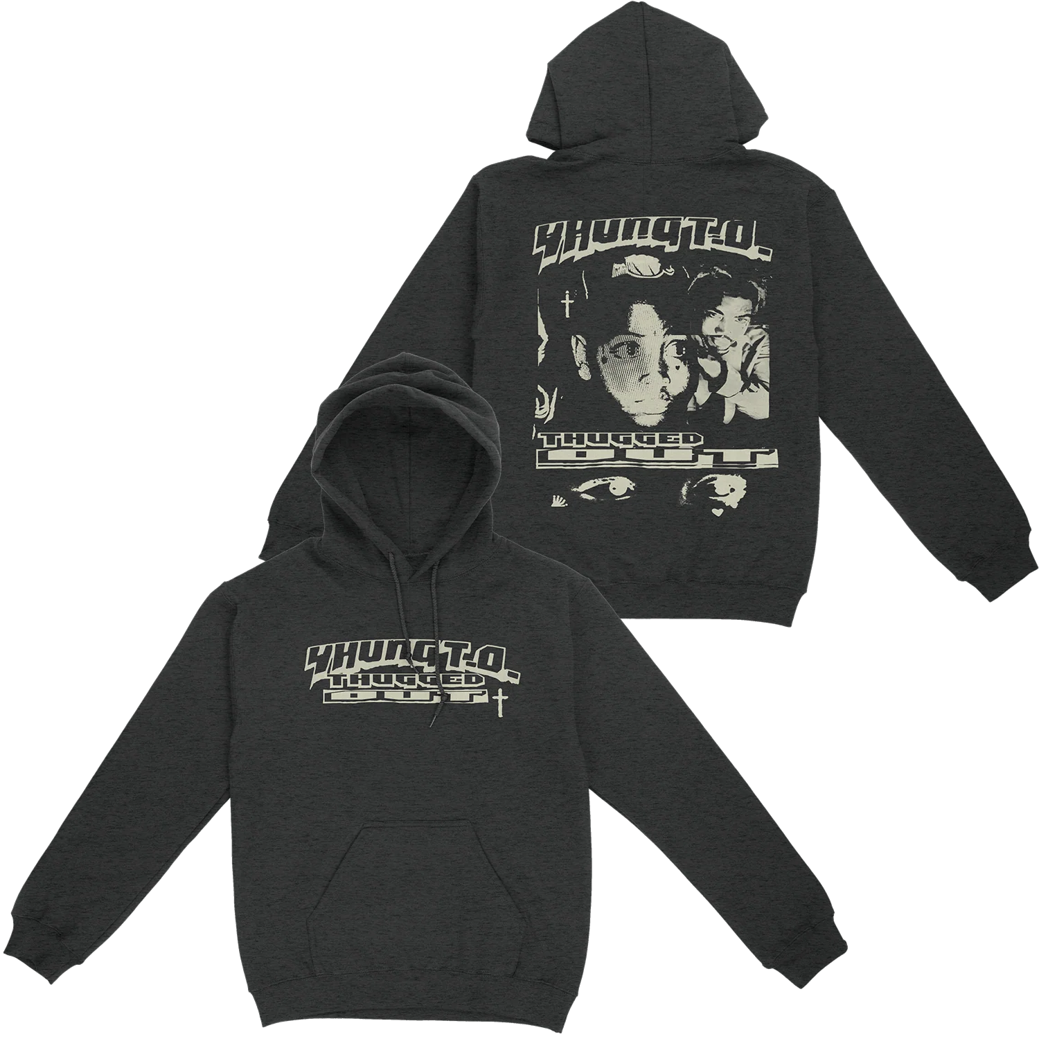 Yhung T.O. - Thugged Out Charcoal Hoodie 2 Yhung T.O. - Thugged Out Charcoal Hoodie