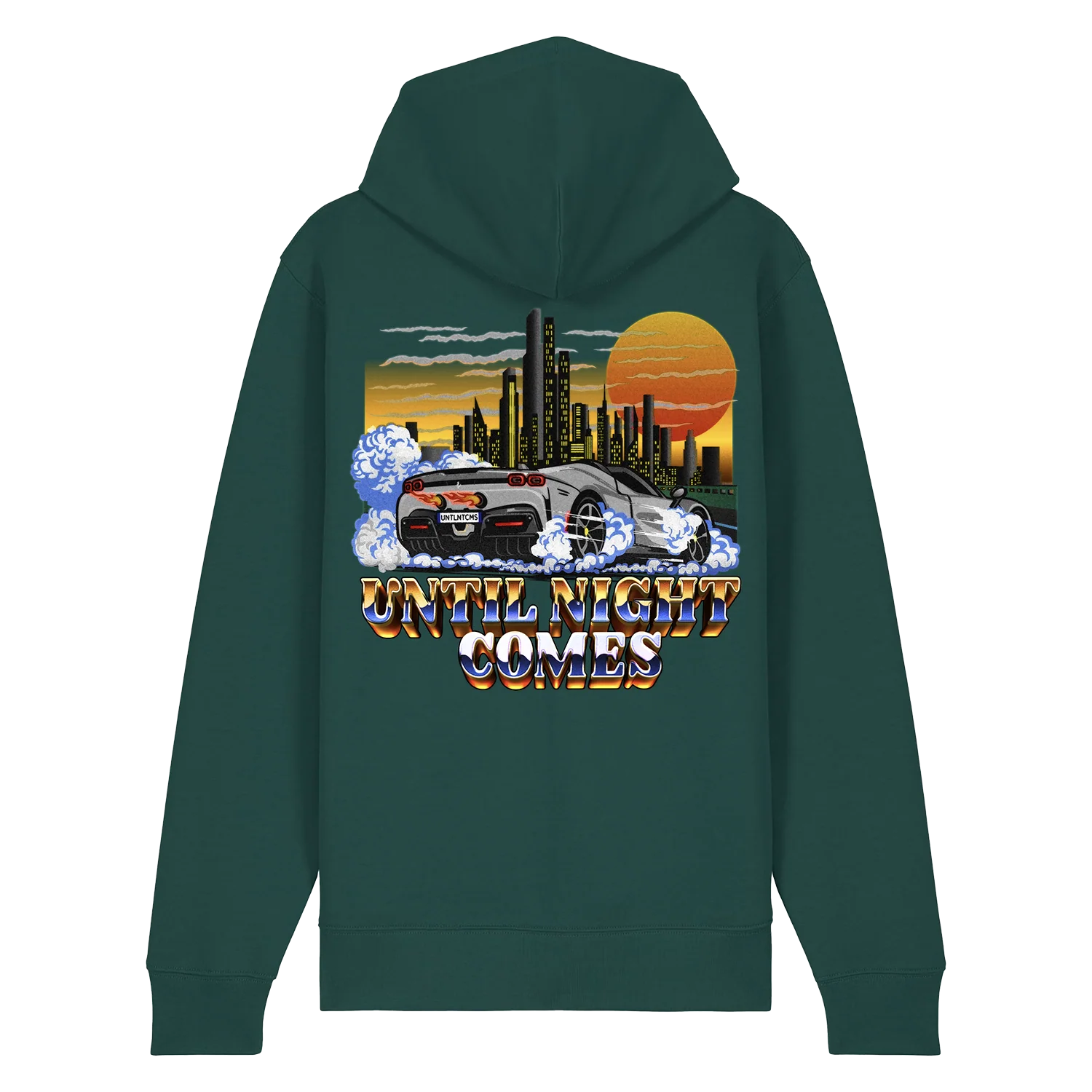 Until Night Comes - Cityscape Zip Hoodie (Pine Green) 5 Until Night Comes - Cityscape Zip Hoodie (Pine Green)